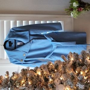 Ann Taylor, XS, 95% wool coat, skyblue